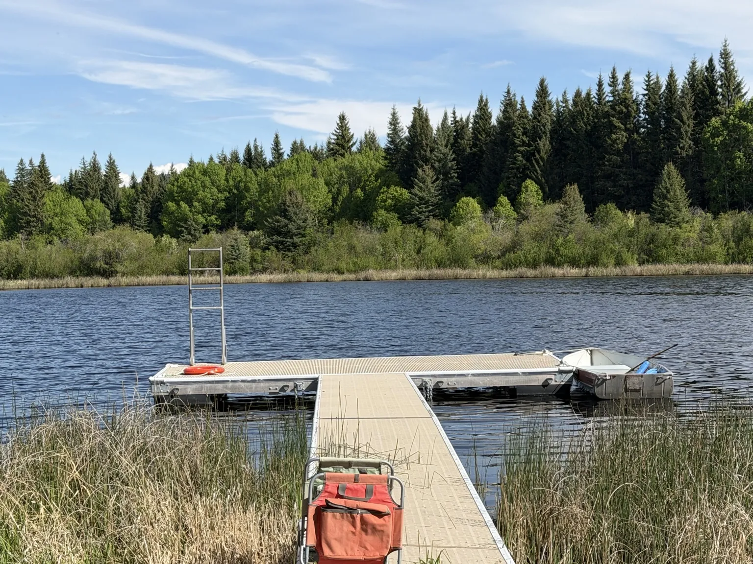 Dock and boat at the waterfront